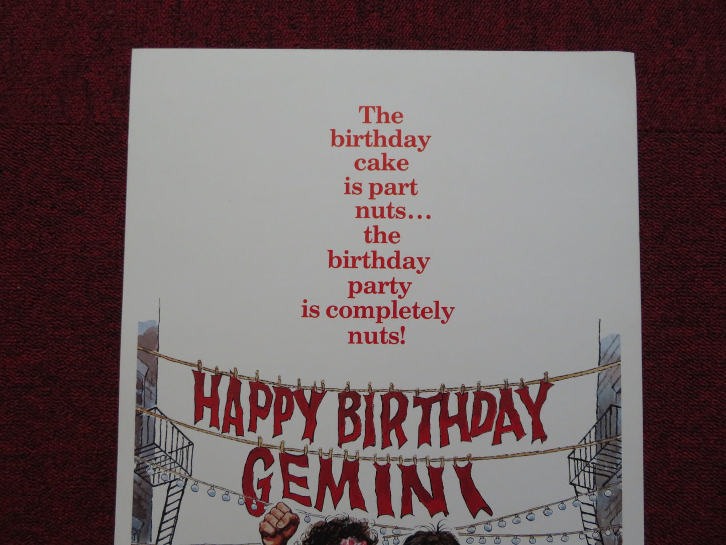 HAPPY BIRTHDAY, GEMINI US INSERT (14"x 36") POSTER MADALINE KAHN R. MORENO 1980 - Rendezvous Cinema