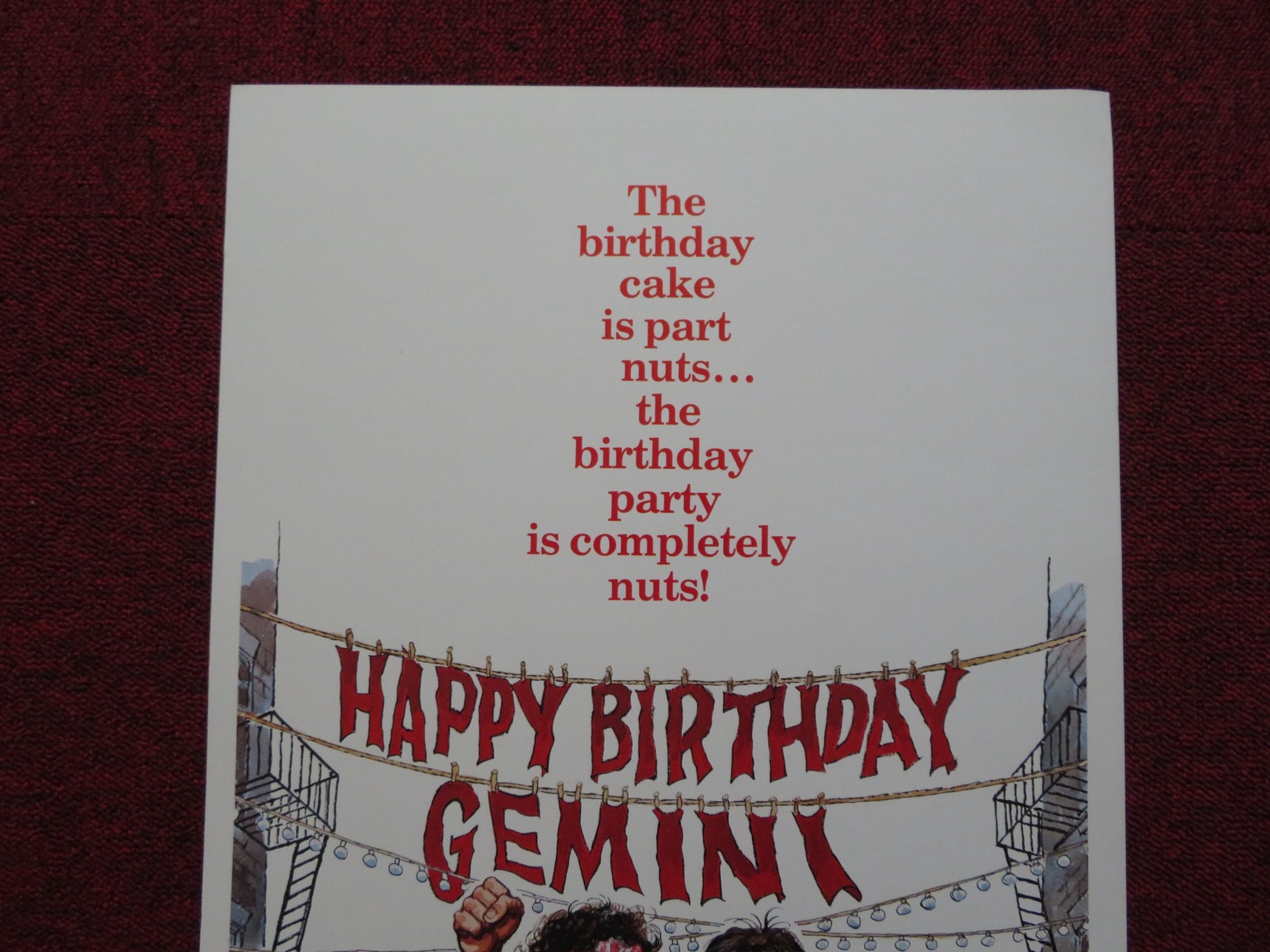 HAPPY BIRTHDAY, GEMINI US INSERT (14"x 36") POSTER MADALINE KAHN R. MORENO 1980 - Rendezvous Cinema