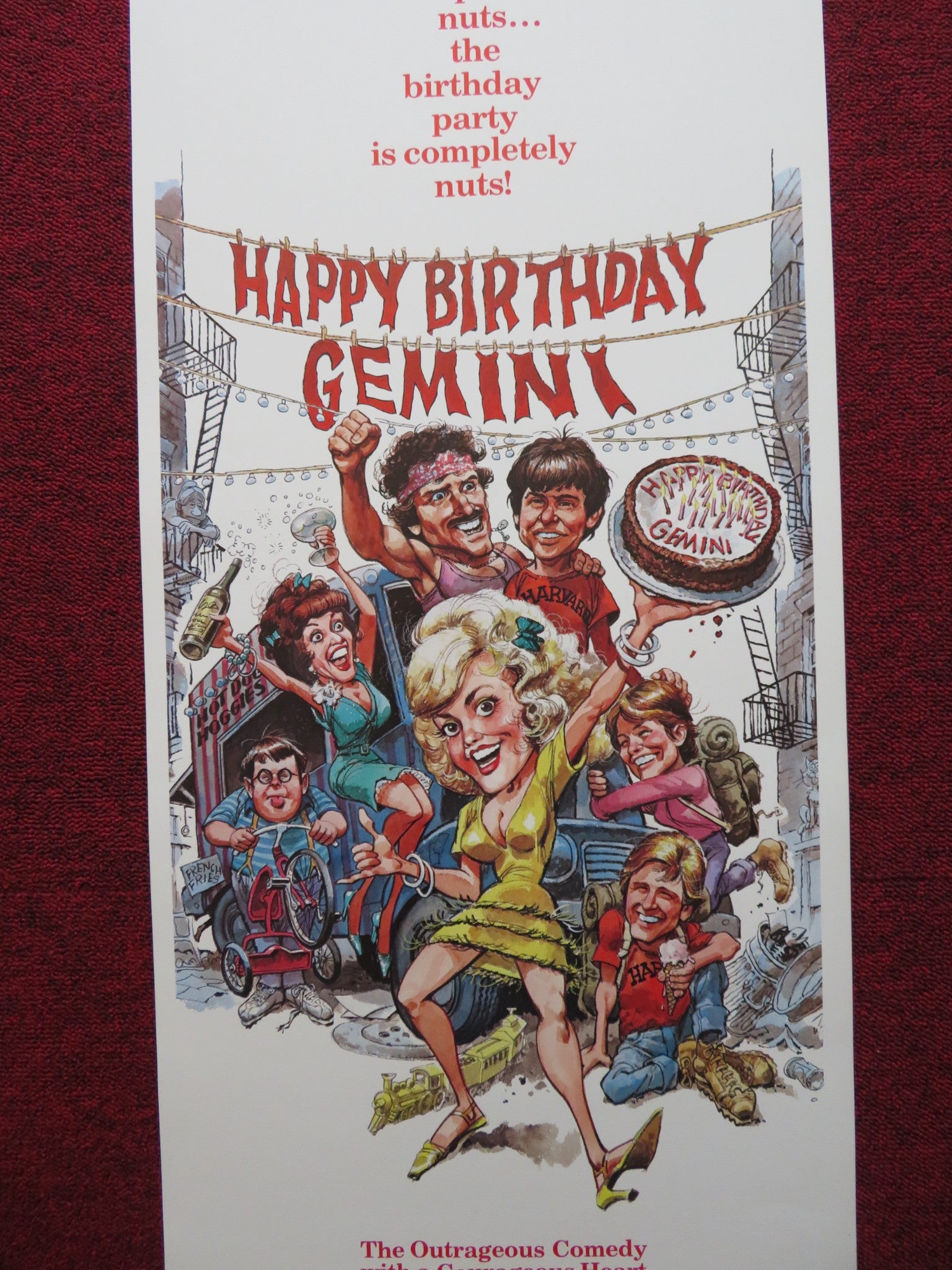 HAPPY BIRTHDAY, GEMINI US INSERT (14"x 36") POSTER MADALINE KAHN R. MORENO 1980 - Rendezvous Cinema