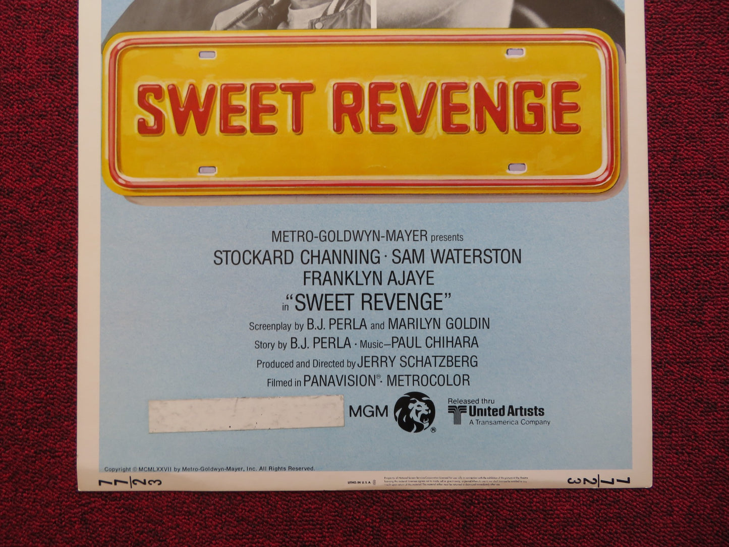 SWEET REVENGE US INSERT (14"x 36") POSTER STOCKARD CHANNING SAM WATERSTON 1977 - Rendezvous Cinema