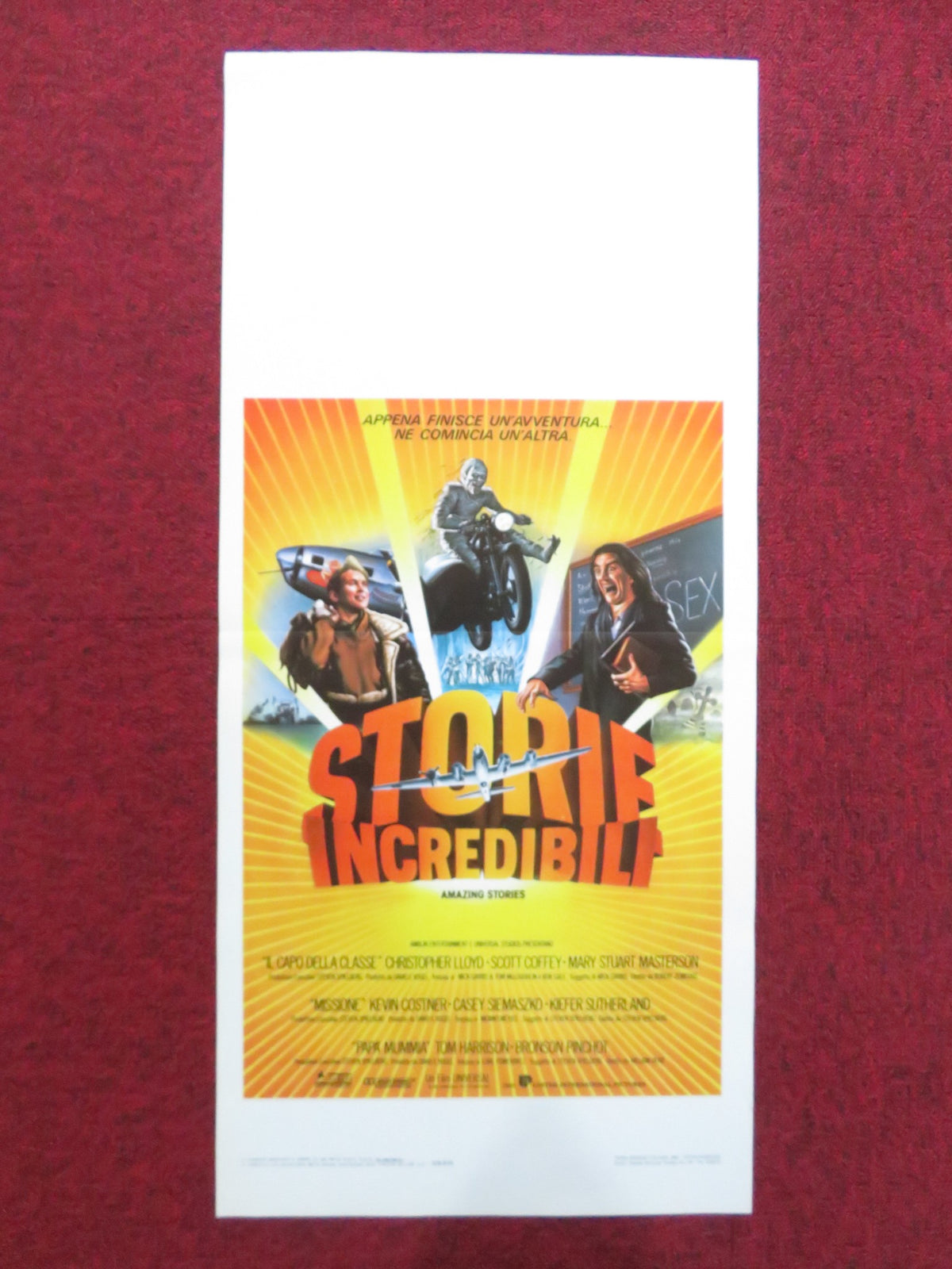 AMAZING STORIES ITALIAN LOCANDINA POSTER SPIELBERG SUTHERLAND COSTNER 1987 - Rendezvous Cinema
