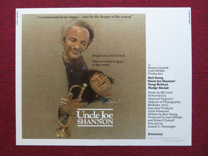 UNCLE JOE SHANNON US HALF SHEET (22"x 28") POSTER BURT YOUNG DOUG MCKEON 1978 - Rendezvous Cinema