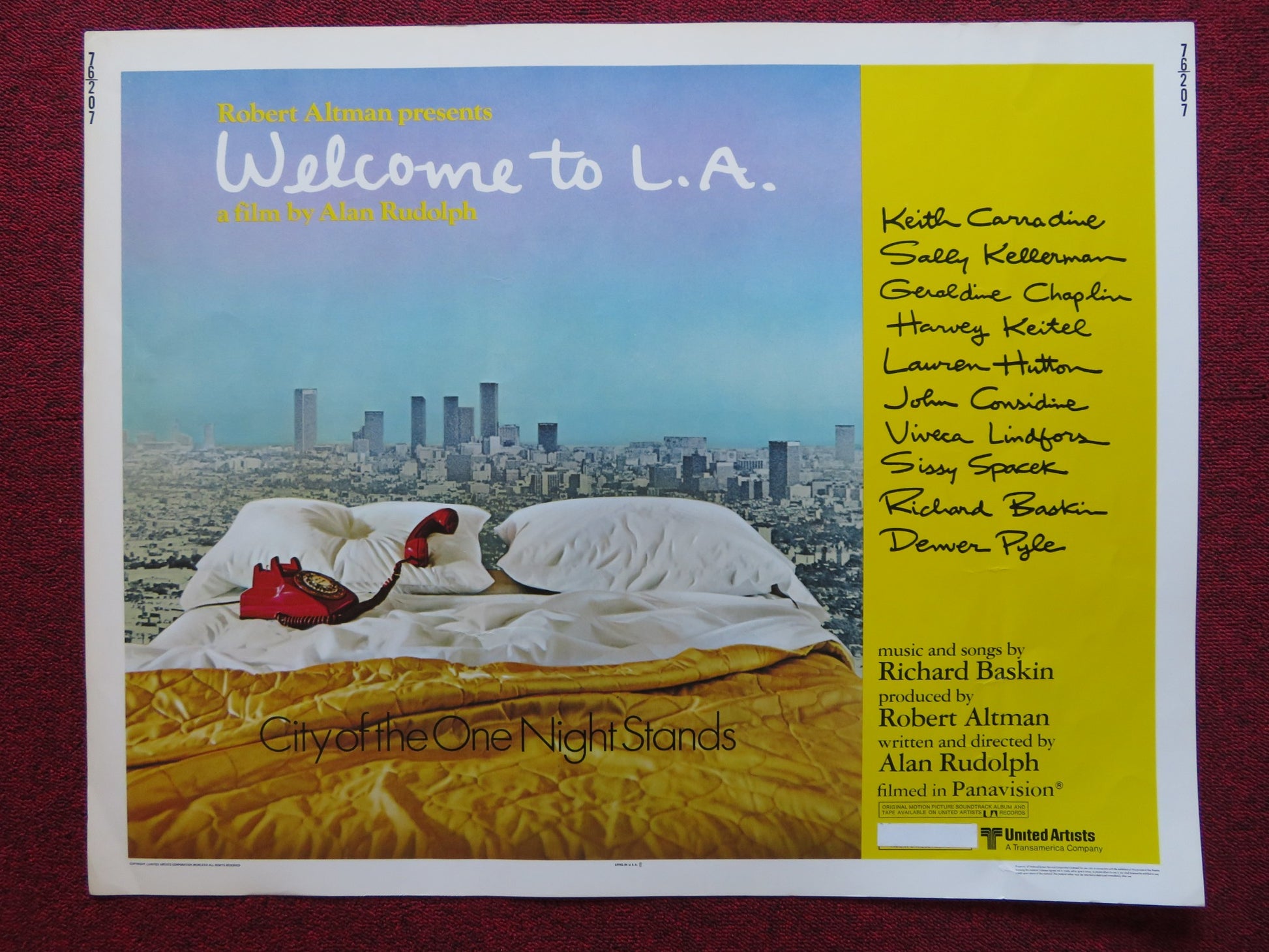 WELCOME TO L.A US HALF SHEET (22"x 28") POSTER KEITH CARRADINE HARVEY KEITEL '76 - Rendezvous Cinema