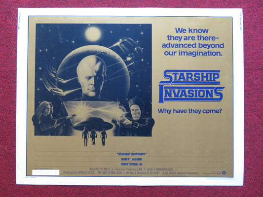 STARSHIP INVASIONS US HALF SHEET (22"x 28") POSTER R. VAUGHN CHRISTOPHER LEE '77 - Rendezvous Cinema