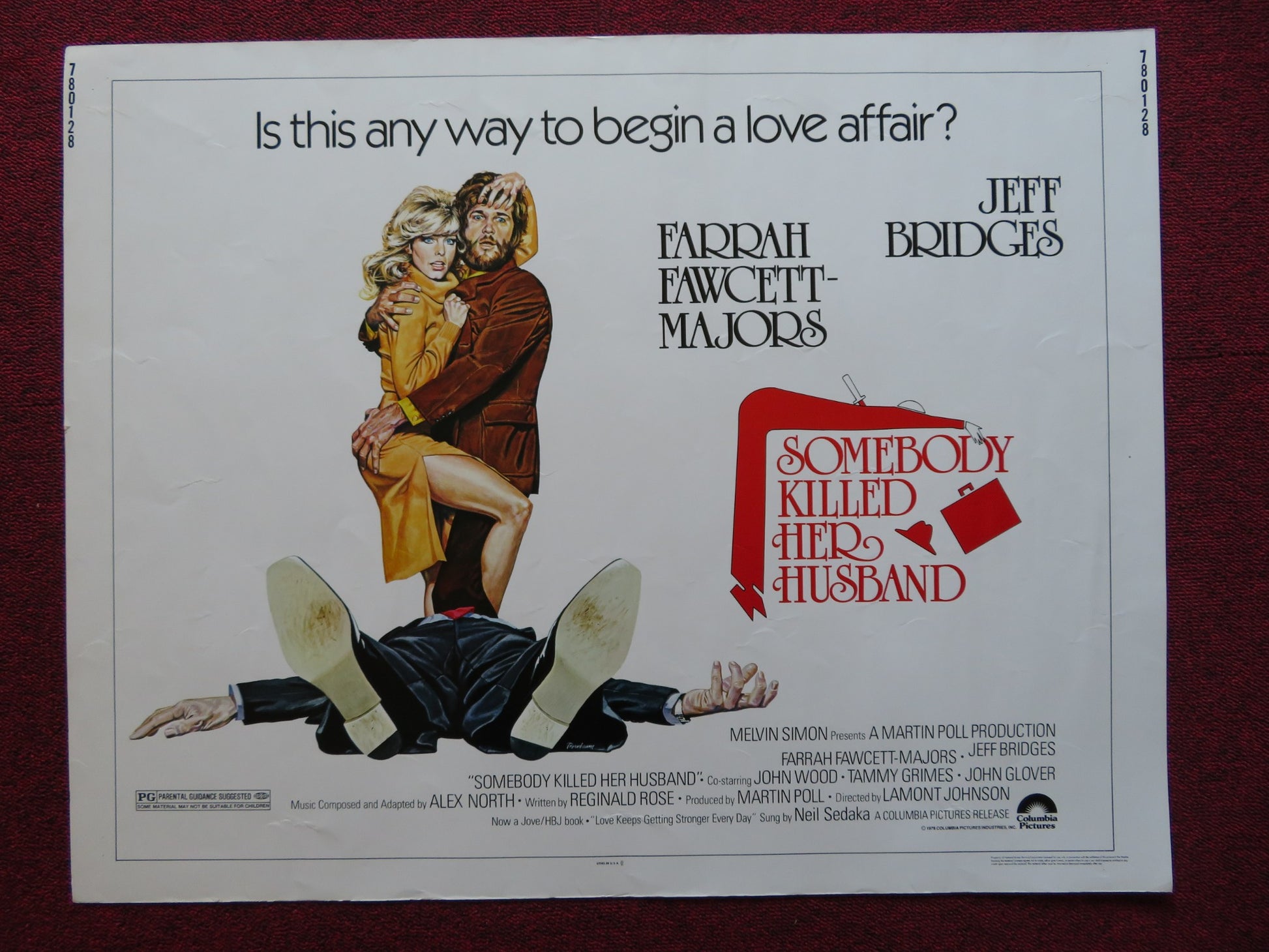 SOMEBODY KILLED HER HUSBAND US HALF SHEET (22"x 28") POSTER FARRAH FAWCETT 1978 - Rendezvous Cinema