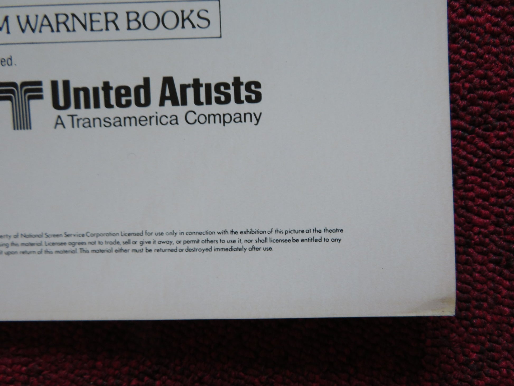 SLOW DANCING IN THE BIG CITY US HALF SHEET (22"x 28") POSTER PAUL SORVINO 1978 - Rendezvous Cinema