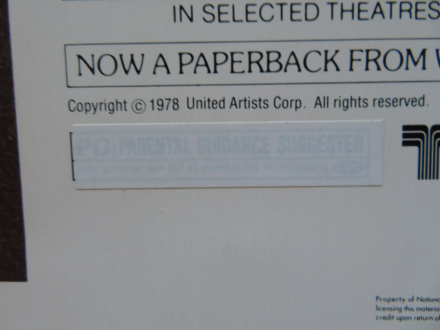 SLOW DANCING IN THE BIG CITY US HALF SHEET (22"x 28") POSTER PAUL SORVINO 1978 - Rendezvous Cinema