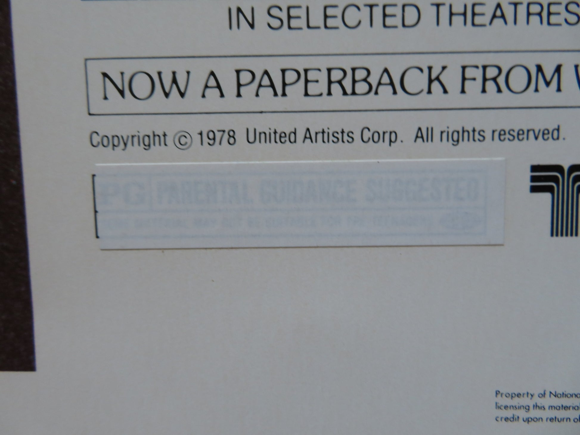 SLOW DANCING IN THE BIG CITY US HALF SHEET (22"x 28") POSTER PAUL SORVINO 1978 - Rendezvous Cinema