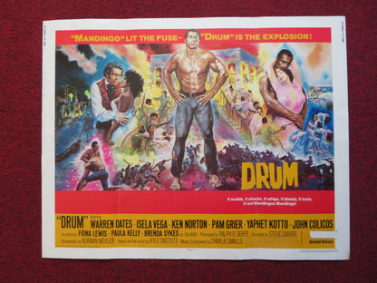 DRUM US HALF SHEET (22"x 28") POSTER WARREN OATES ISELA VEGA 1976 - Rendezvous Cinema