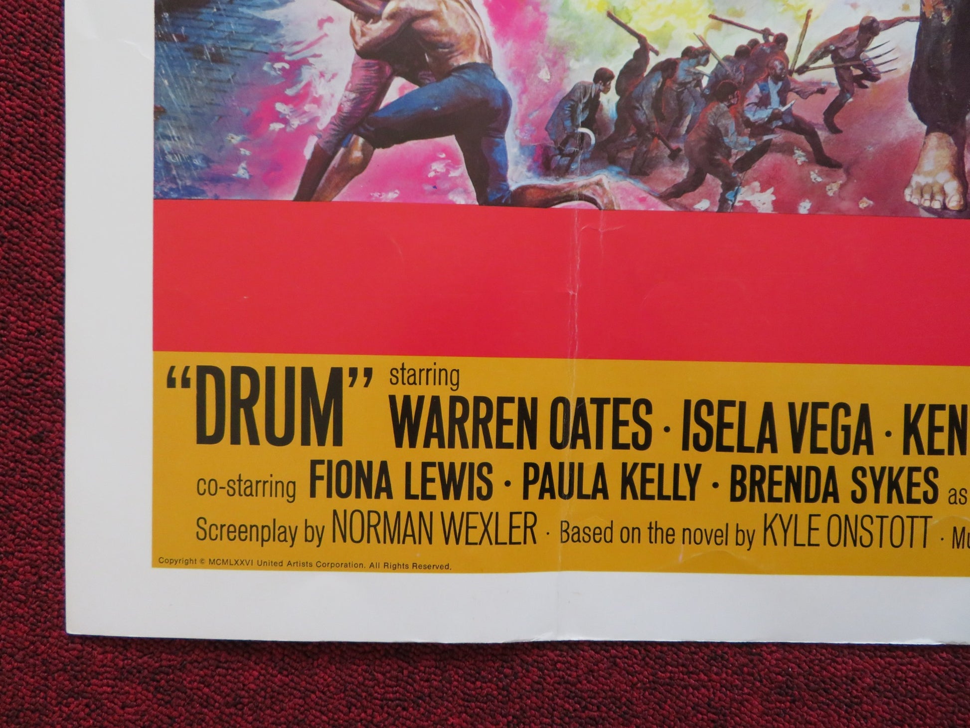 DRUM US HALF SHEET (22"x 28") POSTER WARREN OATES ISELA VEGA 1976 - Rendezvous Cinema