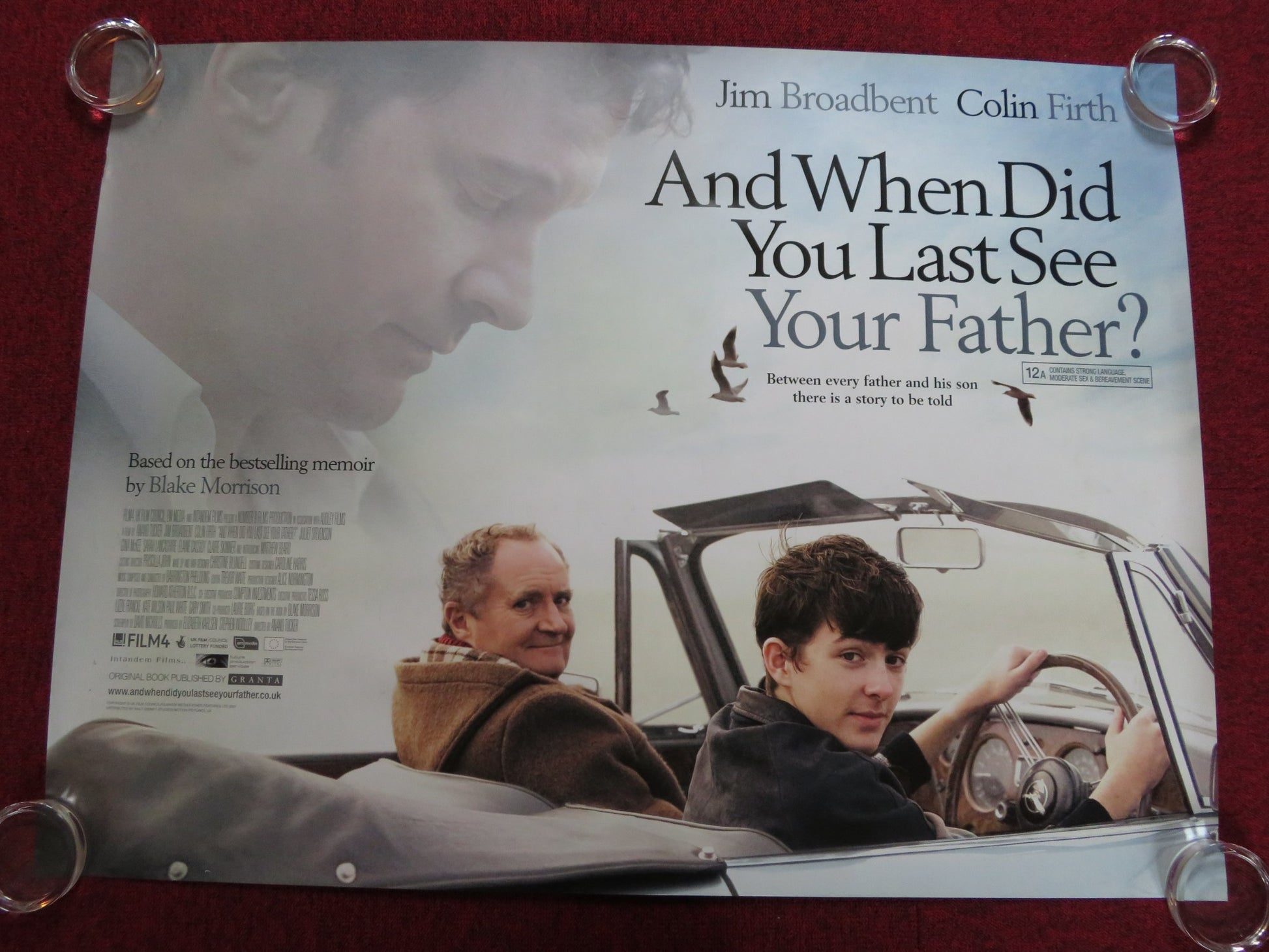 AND WHEN DID YOU LAST SEE YOUR FATHER? UK QUAD ROLLED POSTER JIM BROADBENT 2007 - Rendezvous Cinema