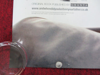 AND WHEN DID YOU LAST SEE YOUR FATHER? UK QUAD ROLLED POSTER JIM BROADBENT 2007 - Rendezvous Cinema