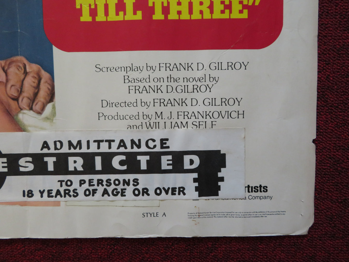 FROM NOON TILL THREE STYLE A US HALF SHEET (22"x 28") POSTER CHARLES BRONSON '76 - Rendezvous Cinema