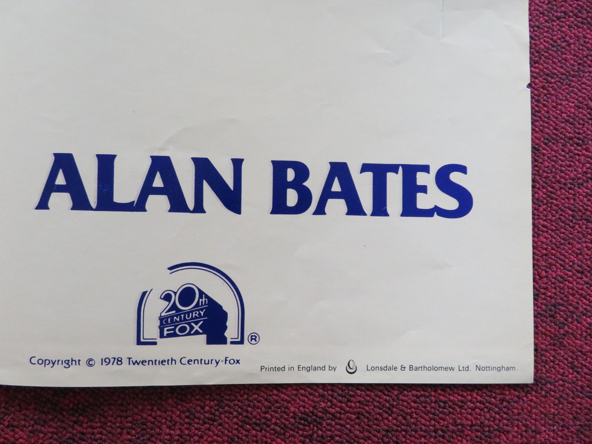 AN UNMARRIED WOMAN UK QUAD POSTER FOLDED JILL CLAYBURGH ALAN BATES 1978 - Rendezvous Cinema