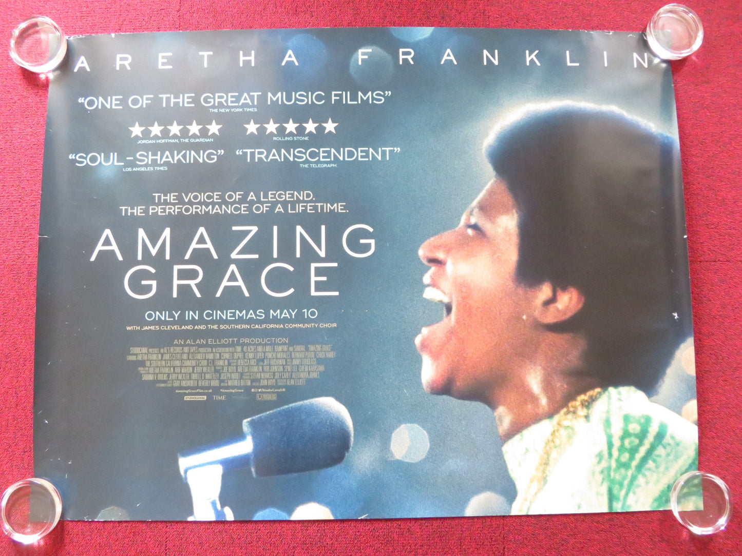 AMAZING GRACE UK QUAD (30"x 40") ROLLED POSTER ARETHA FRANKLIN CLEVELAND 2018 - Rendezvous Cinema