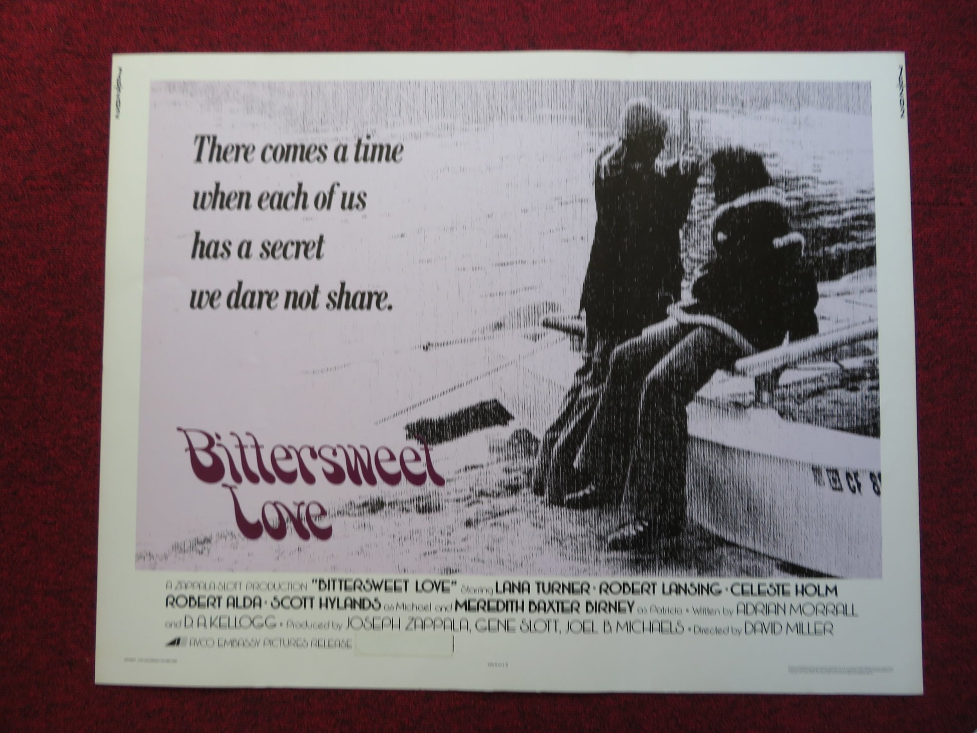 BITTERSWEET LOVE US HALF SHEET (22"x 28") POSTER LANA TURNER ROBERT LANSING 1976 - Rendezvous Cinema