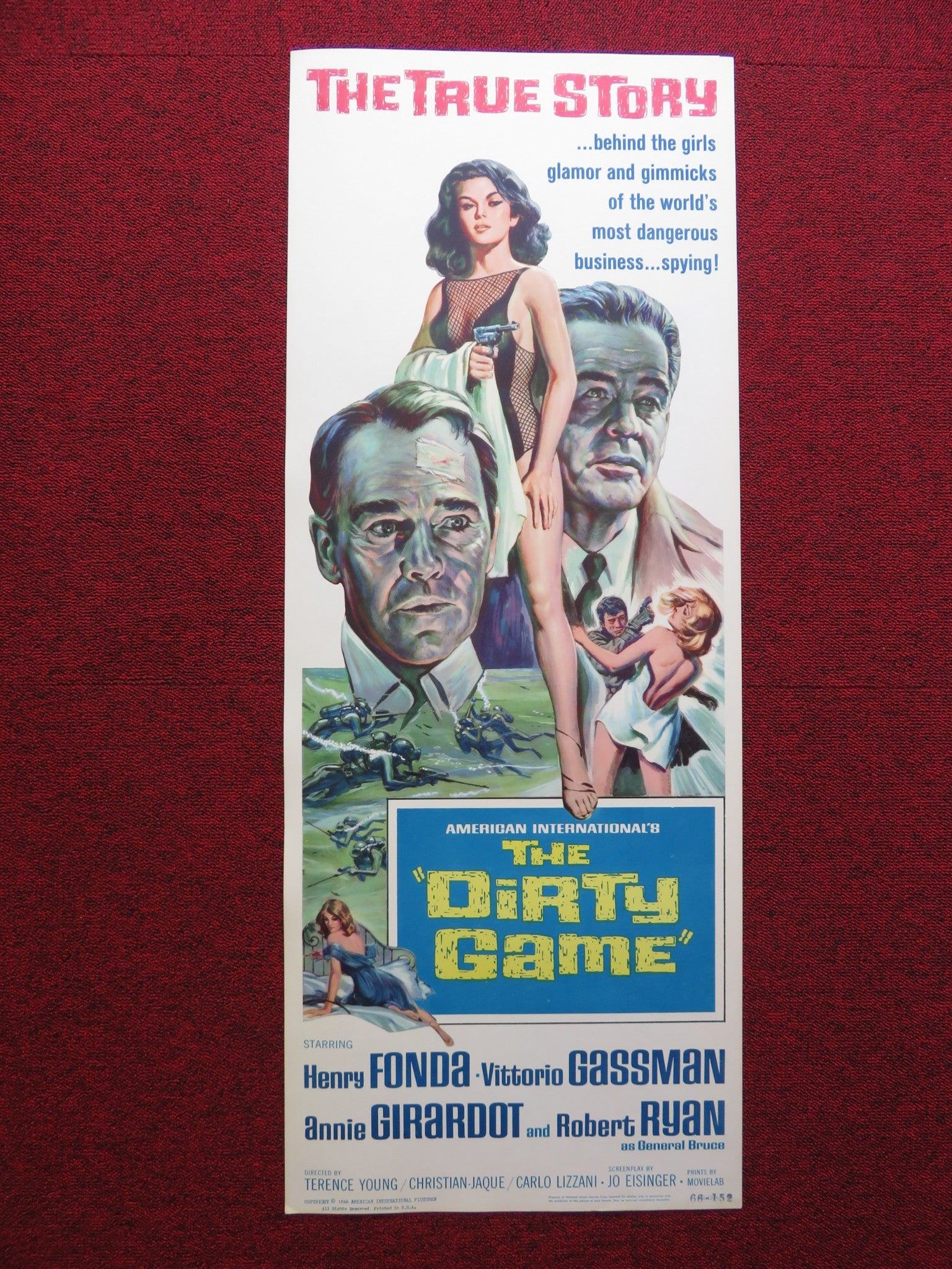THE DIRTY GAME / The secret agents US INSERT (14"x 36") POSTER HENRY FONDA 1966 - Rendezvous Cinema