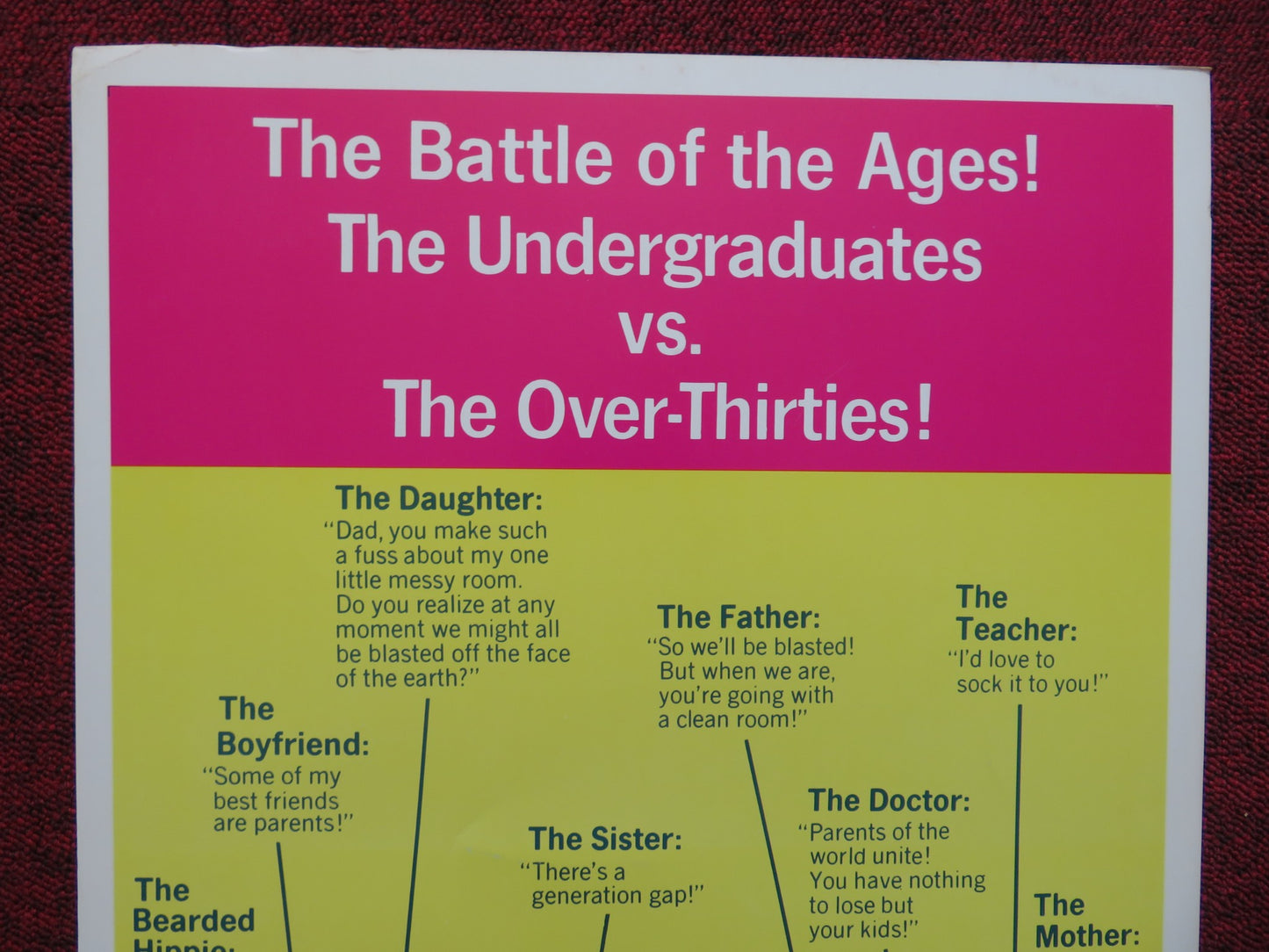 THE IMPOSSIBLE YEARS US INSERT (14"x 36") POSTER DAVID NIVEN LOLA ALBRIGHT 1968 - Rendezvous Cinema