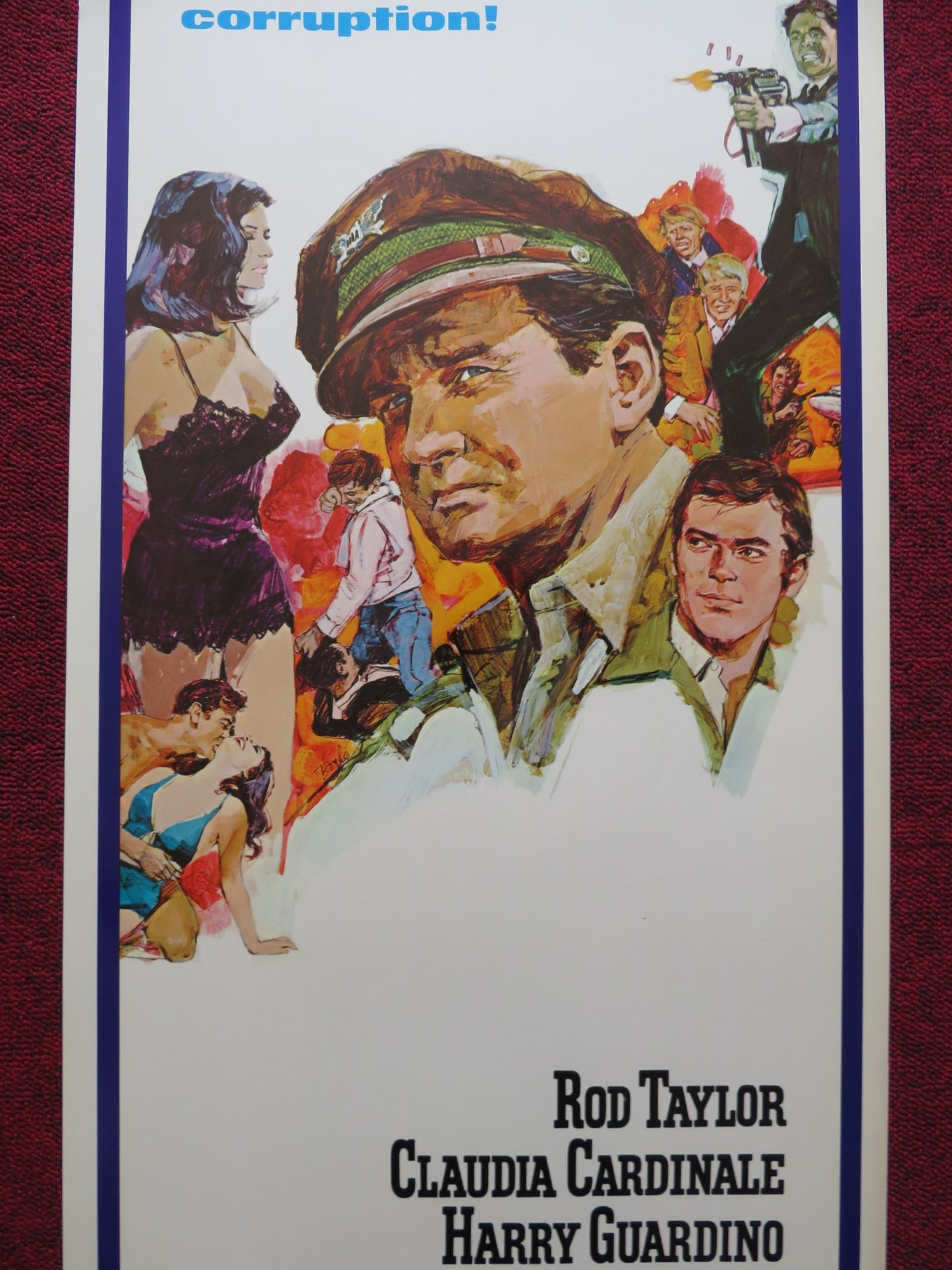 THE HELL WITH HEROES US INSERT (14"x 36") POSTER ROD TAYLOR C.CARDINALE 1968 - Rendezvous Cinema