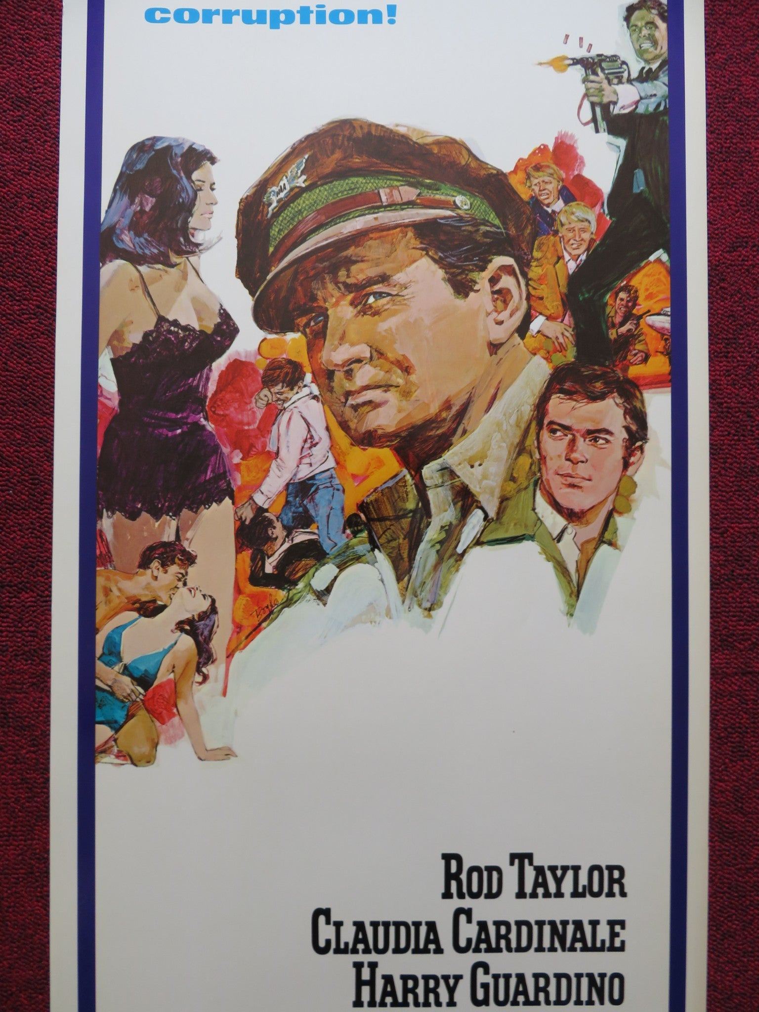 THE HELL WITH HEROES US INSERT (14"x 36") POSTER ROD TAYLOR C.CARDINALE 1968 - Rendezvous Cinema
