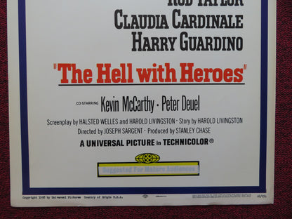 THE HELL WITH HEROES US INSERT (14"x 36") POSTER ROD TAYLOR C.CARDINALE 1968 - Rendezvous Cinema