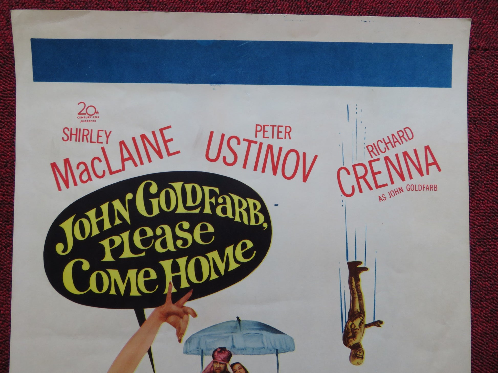 JOHN GOLDFARB, PLEASE COME HOME US INSERT (14"x 36") POSTER SHIRLEY MACLAINE '64 - Rendezvous Cinema