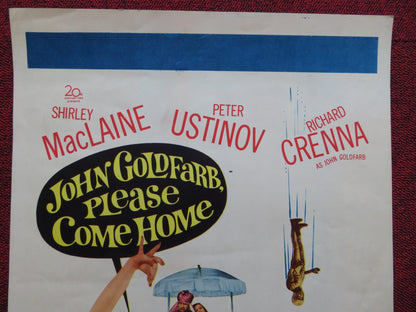 JOHN GOLDFARB, PLEASE COME HOME US INSERT (14"x 36") POSTER SHIRLEY MACLAINE '64 - Rendezvous Cinema