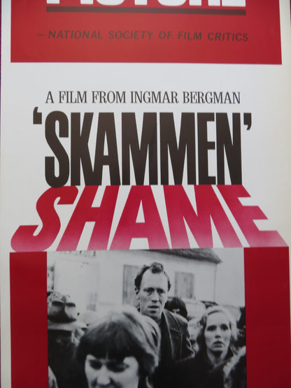 SHAME US INSERT (14"x 36") POSTER LIV ULLMANN MAX VON SYDOW 1969 - Rendezvous Cinema