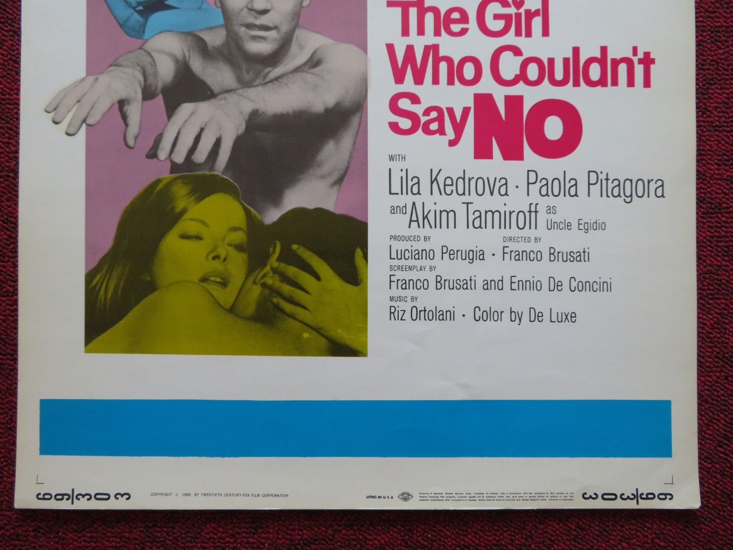 THE GIRL WHO COULDN'T SAY NO US INSERT (14"x 36") POSTER VIRNA LISI G. SEGAL '69 - Rendezvous Cinema