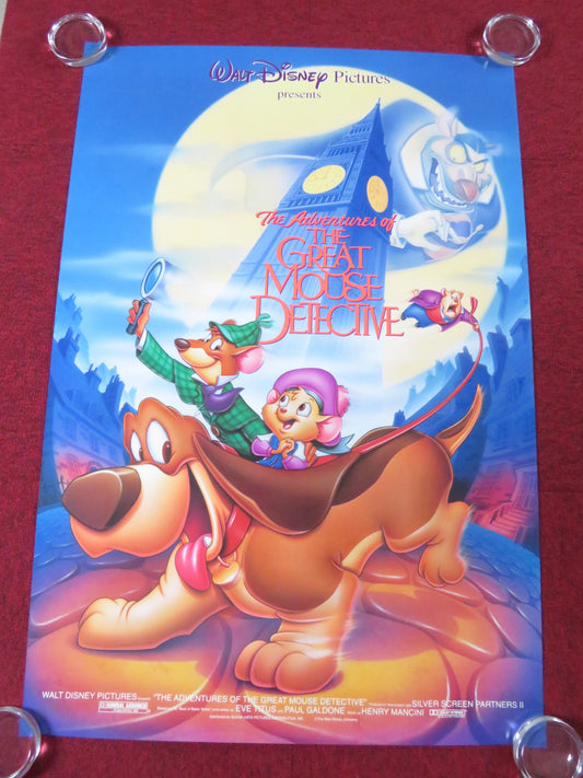 BASIL THE GREAT MOUSE DETECTIVE US ONE SHEET ROLLED POSTER DISNEY V. PRICE R1992