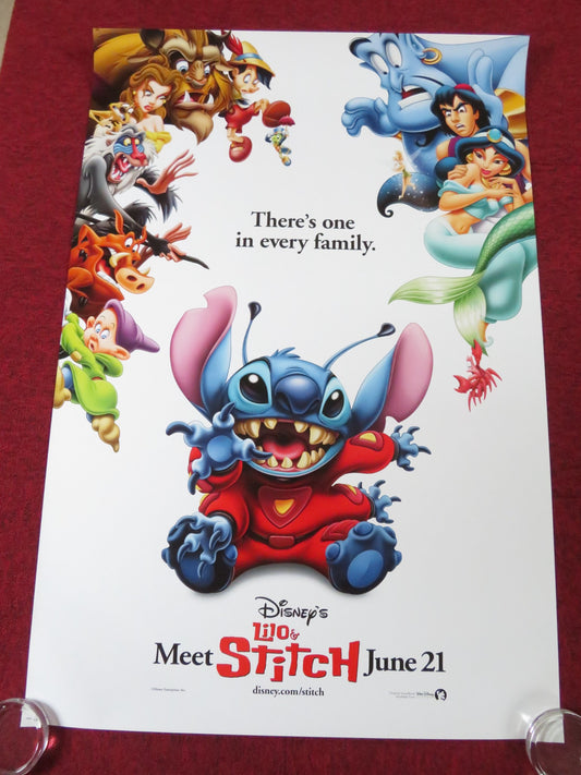 LILO & STITCH INTERNATIONAL ONE SHEET ROLLED POSTER DAVEIGH CHASE 2002