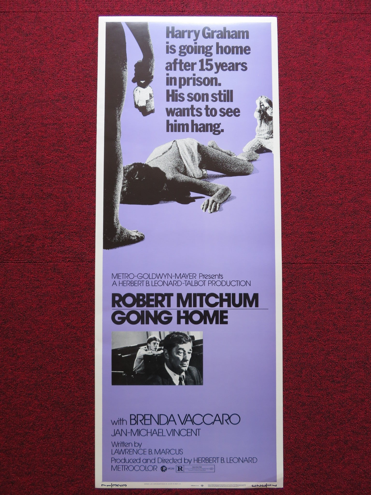 GOING HOME US INSERT (14"x 36") POSTER ROBERT MITCHUM BRENDA VACCARO 1971 - Rendezvous Cinema