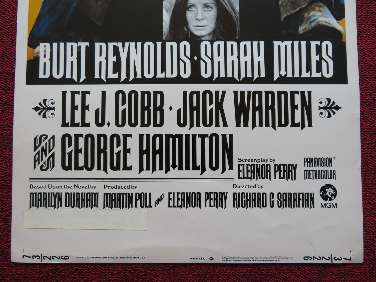 THE MAN WHO LOVED CAT DANCING US INSERT (14"x 36") POSTER BURT REYNOLDS 1973 - Rendezvous Cinema