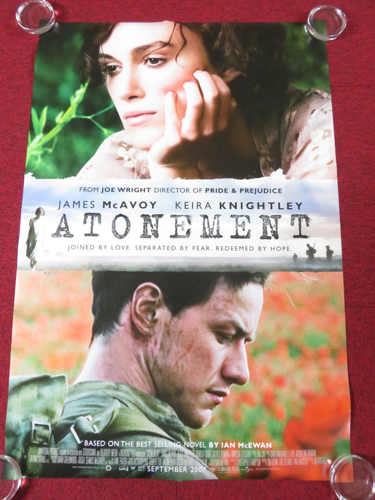 ATONEMENT UK ONE SHEET ROLLED POSTER KEIRA KNIGHTLEY JAMES MCAVOY 2007