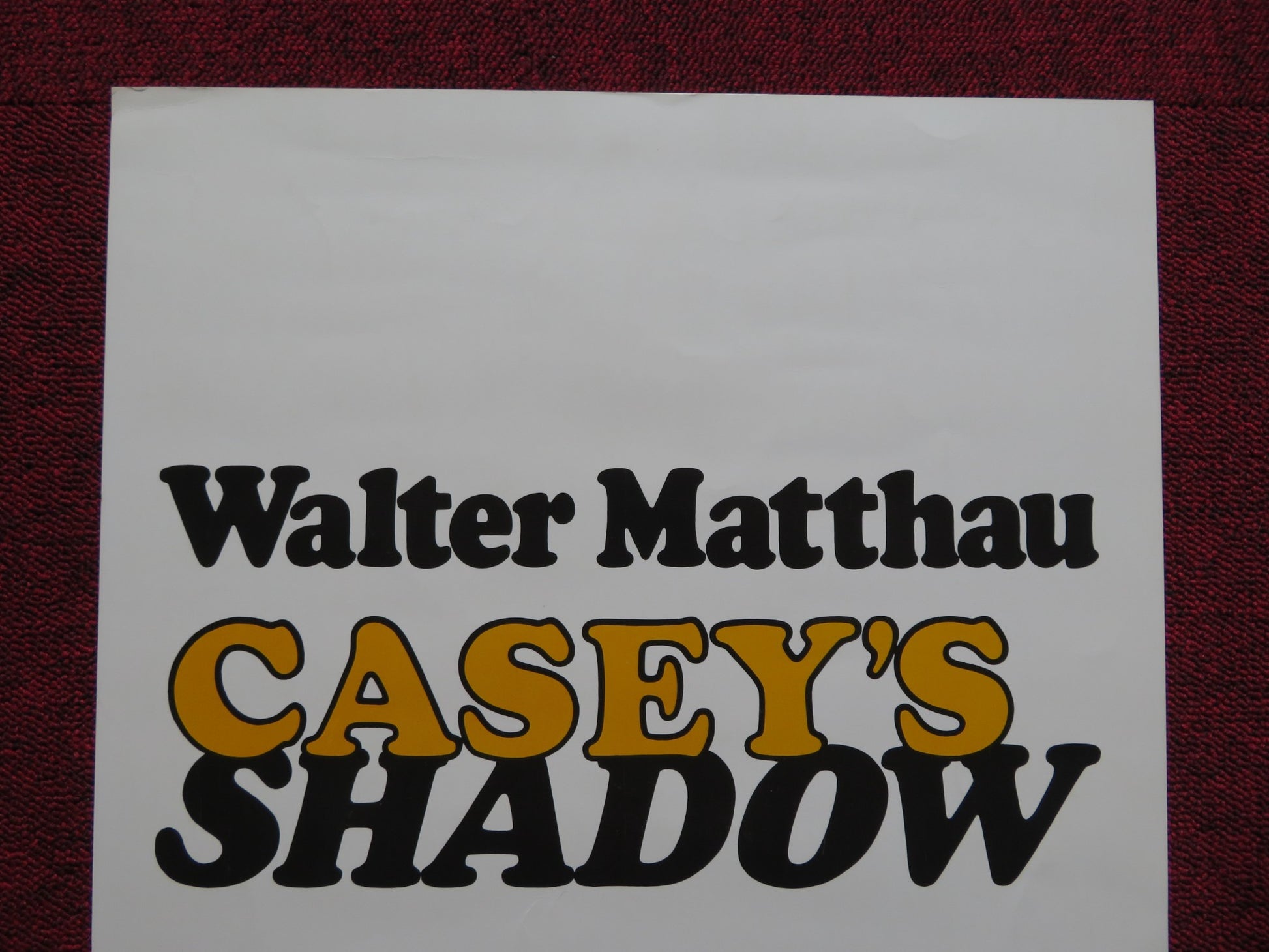 CASEY'S SHADOW US INSERT (14"x 36") POSTER WALTER MATTHAU 1978 - Rendezvous Cinema