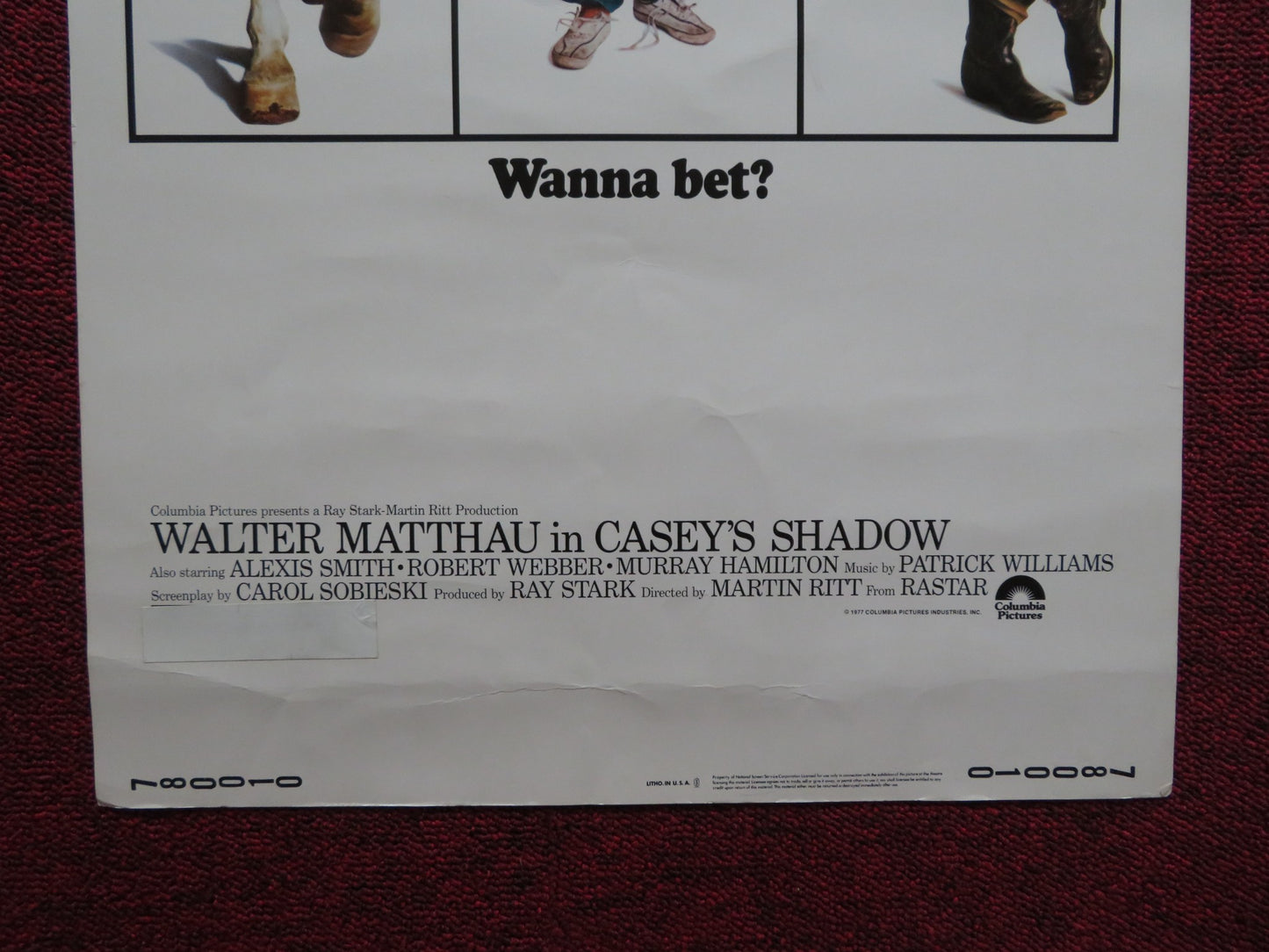 CASEY'S SHADOW US INSERT (14"x 36") POSTER WALTER MATTHAU 1978 - Rendezvous Cinema