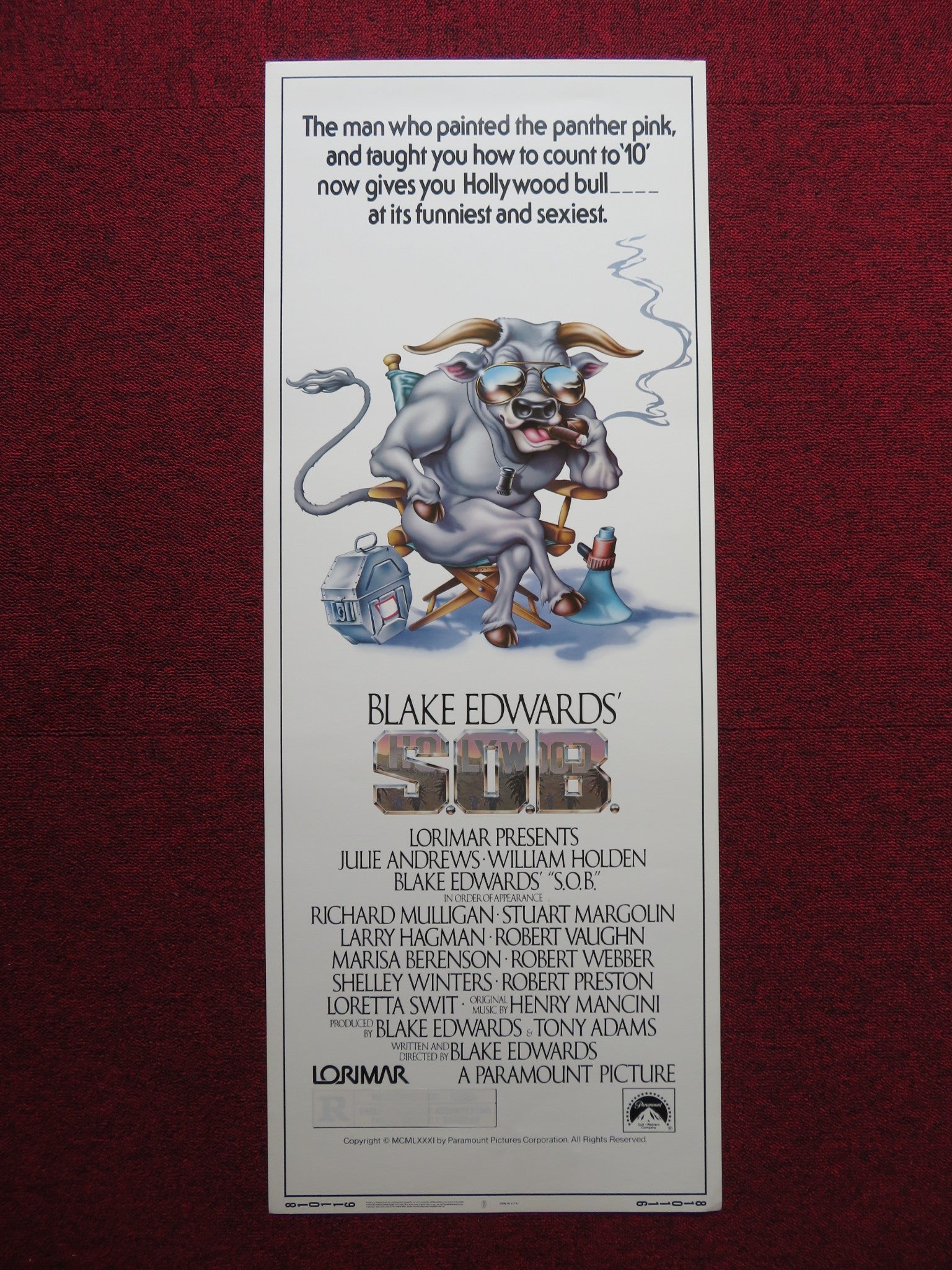 S.O.B US INSERT (14"x 36") POSTER BLAKE EDWARDS JULIE ANDREWS 1981 - Rendezvous Cinema