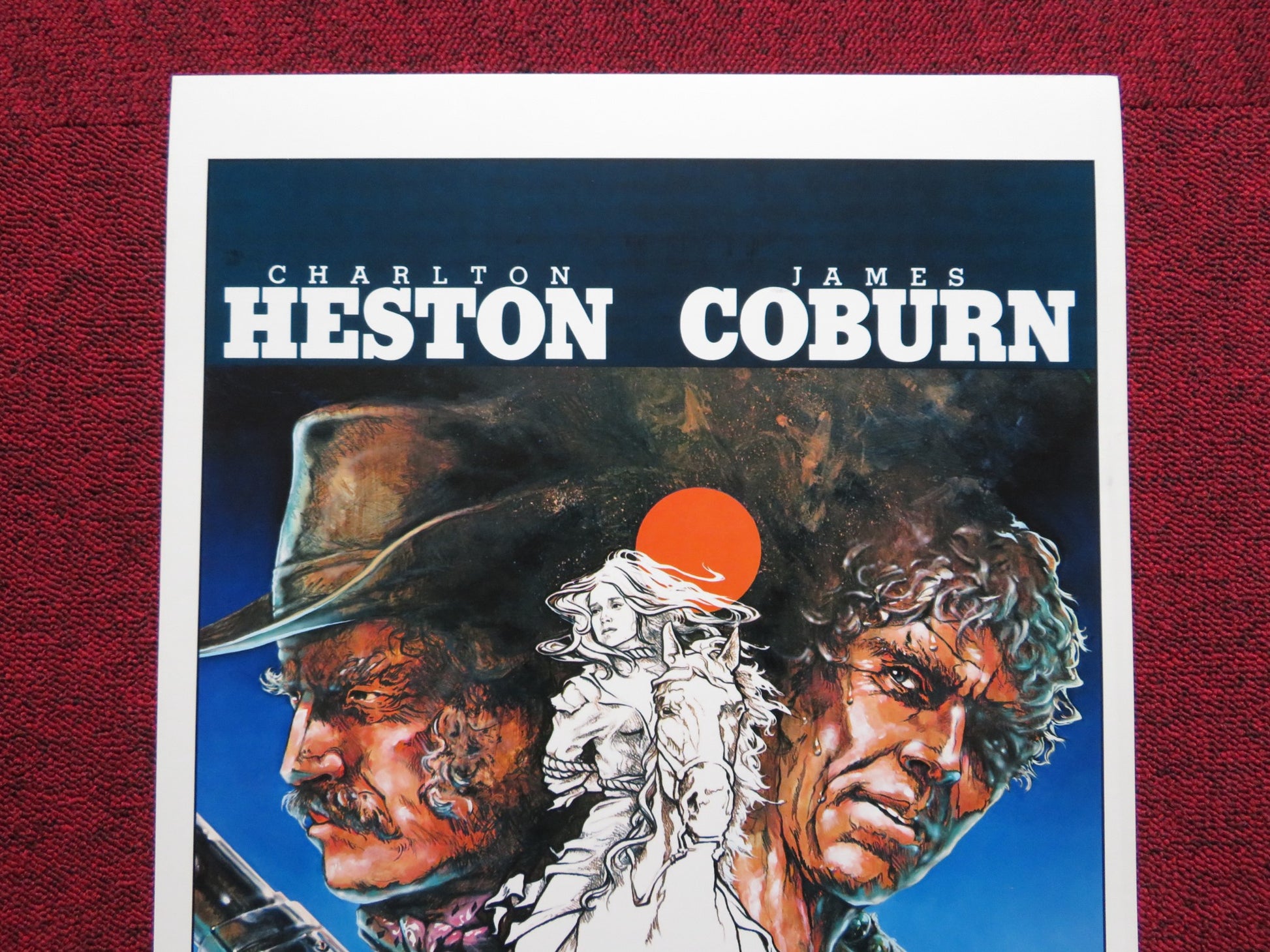 THE LAST HARD MEN US INSERT (14"x 36") POSTER CHARLTON HESTON JAMES COBURN 1976 - Rendezvous Cinema