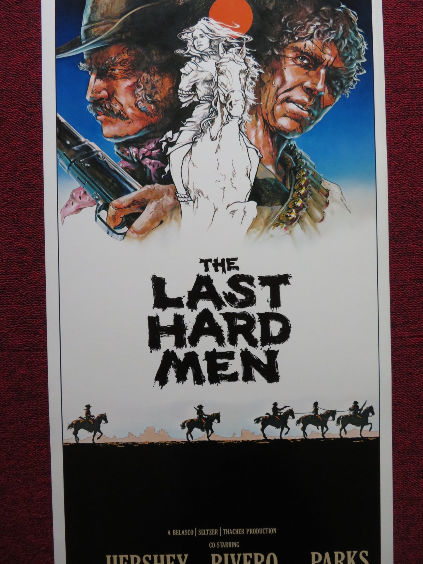 THE LAST HARD MEN US INSERT (14"x 36") POSTER CHARLTON HESTON JAMES COBURN 1976 - Rendezvous Cinema