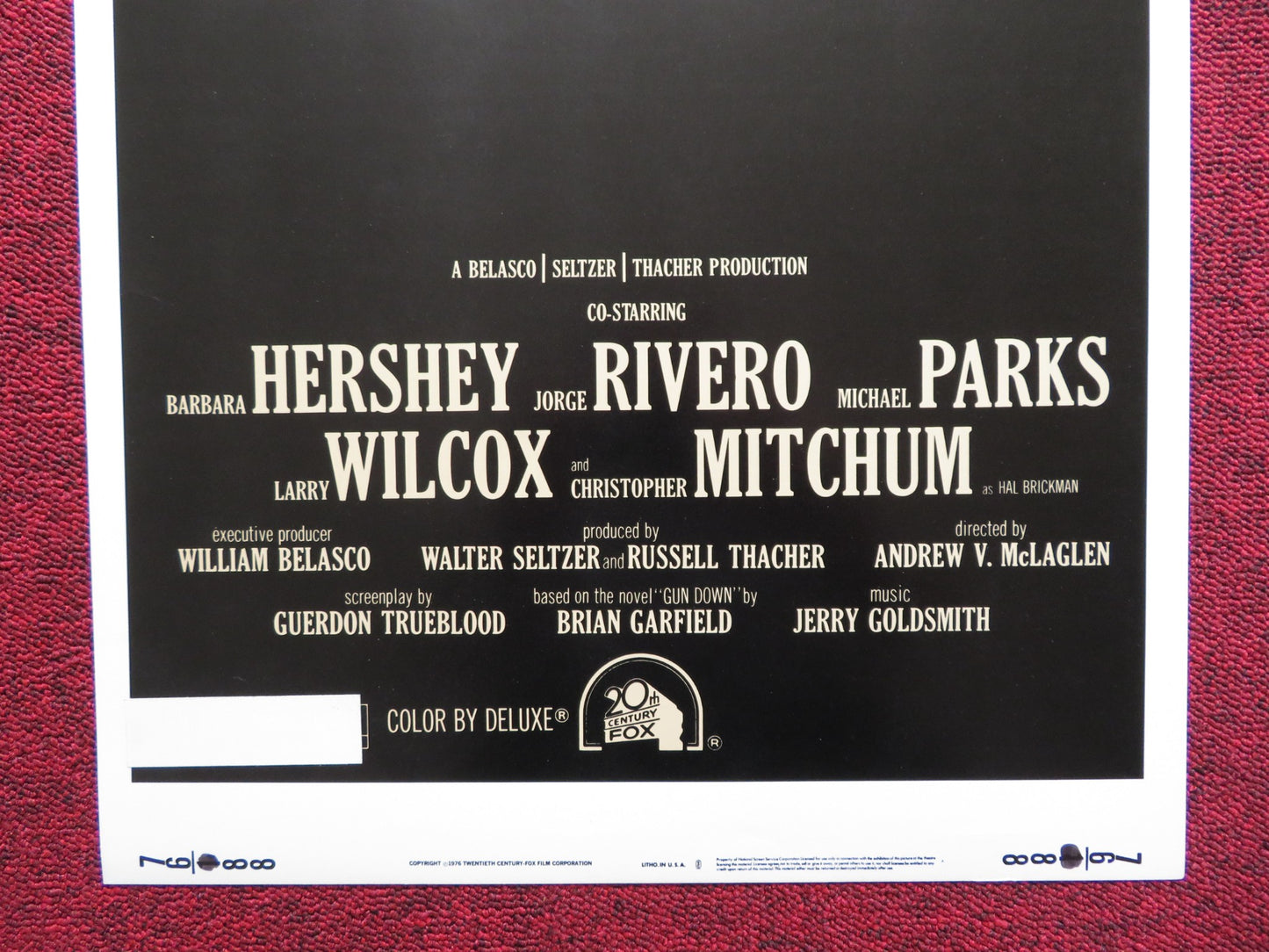 THE LAST HARD MEN US INSERT (14"x 36") POSTER CHARLTON HESTON JAMES COBURN 1976 - Rendezvous Cinema