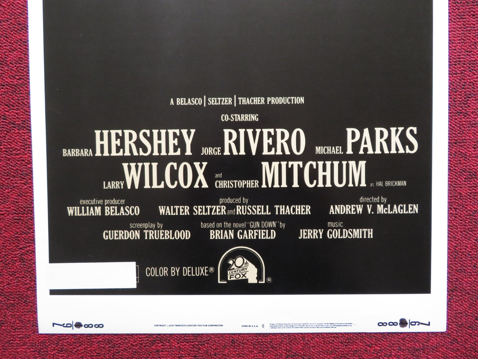 THE LAST HARD MEN US INSERT (14"x 36") POSTER CHARLTON HESTON JAMES COBURN 1976 - Rendezvous Cinema