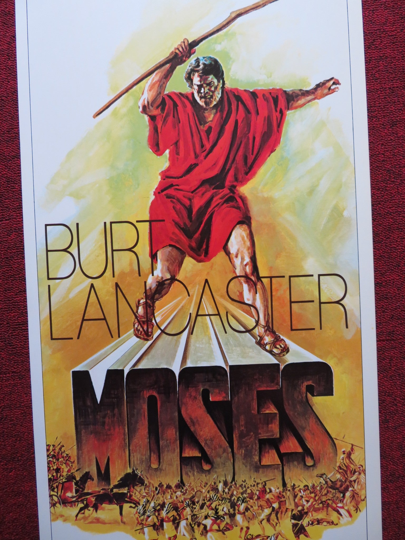 MOSES / Moses the Lawgiver US INSERT (14"x 36") POSTER BURT LANCASTER 1976 - Rendezvous Cinema