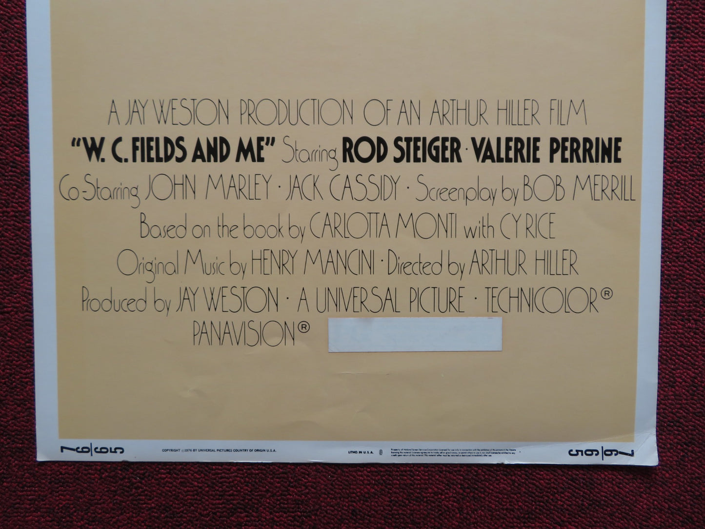 W.C.FIELDS AND ME US INSERT (14"x 36") POSTER ROD STEIGER VALERIE PERRINE 1976 - Rendezvous Cinema