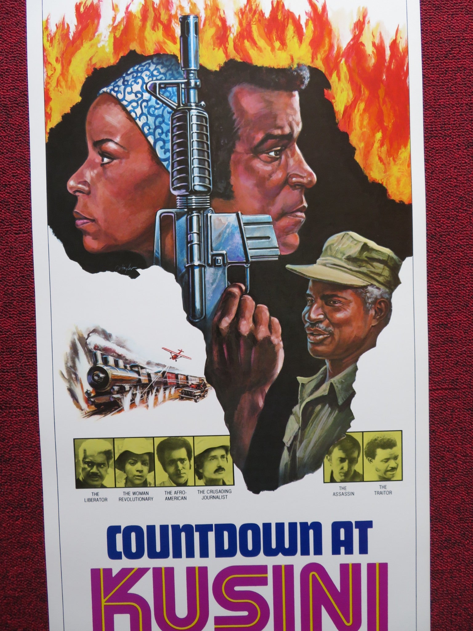 COUNTDOWN AT KUSINI / Cool Red US INSERT (14"x 36") POSTER RUBY DEE 1976 - Rendezvous Cinema