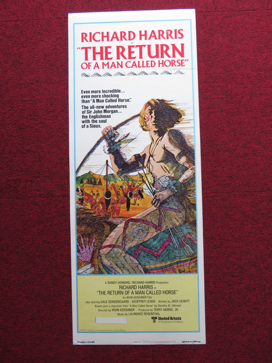 THE RETURN OF A MAN CALLED HORSE US INSERT (14"x 36") POSTER RICHARD HARRIS 1976 - Rendezvous Cinema