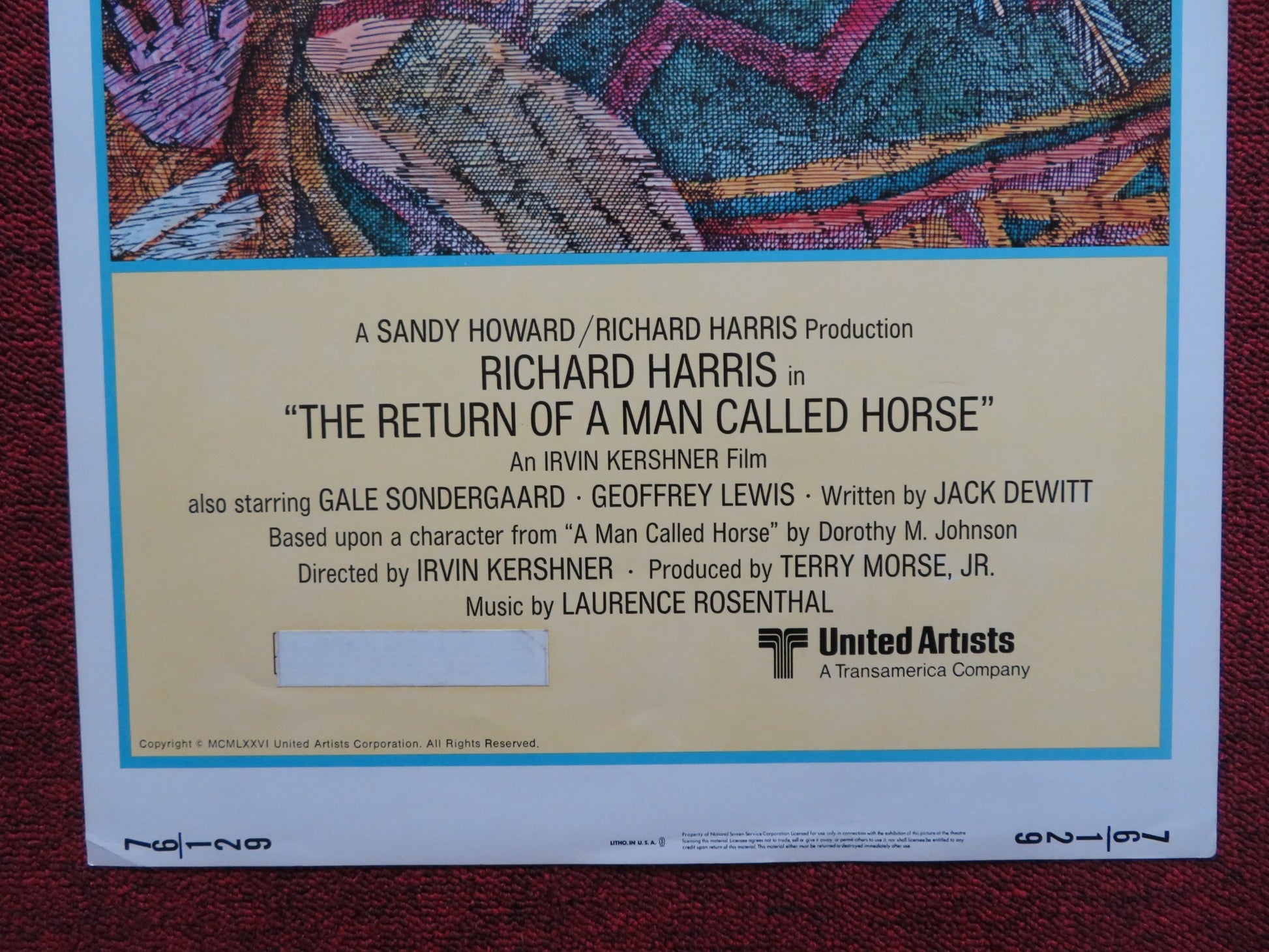 THE RETURN OF A MAN CALLED HORSE US INSERT (14"x 36") POSTER RICHARD HARRIS 1976 - Rendezvous Cinema