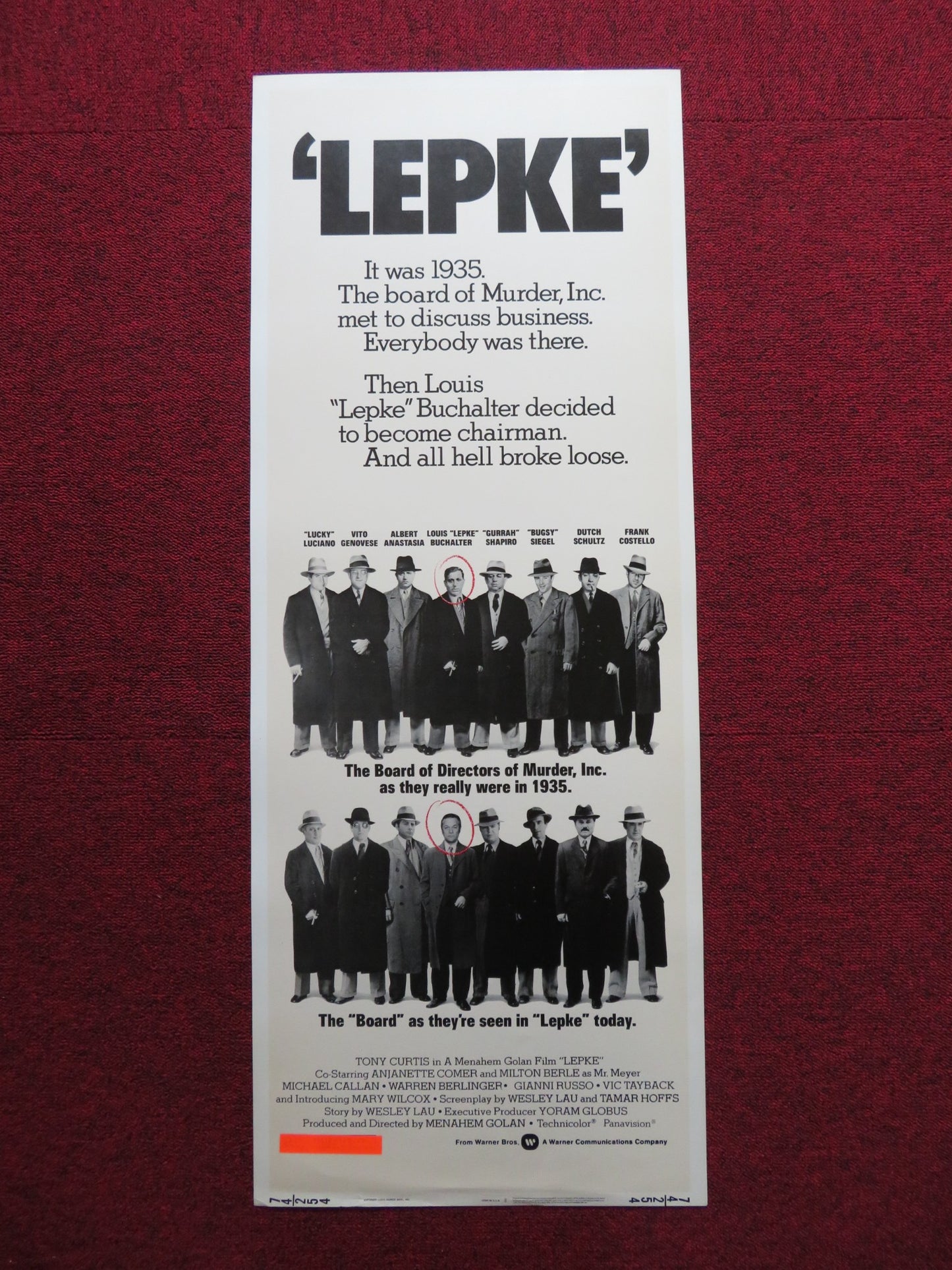 LEPKE US INSERT (14"x 36") POSTER TONY CURTIS ANJANETTE COMER 1974 - Rendezvous Cinema