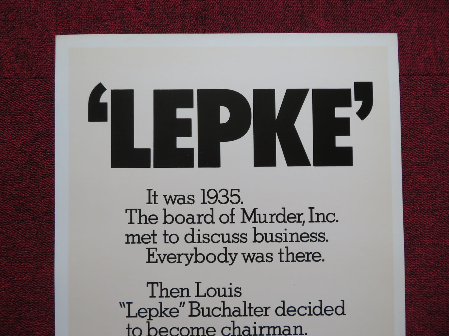 LEPKE US INSERT (14"x 36") POSTER TONY CURTIS ANJANETTE COMER 1974 - Rendezvous Cinema