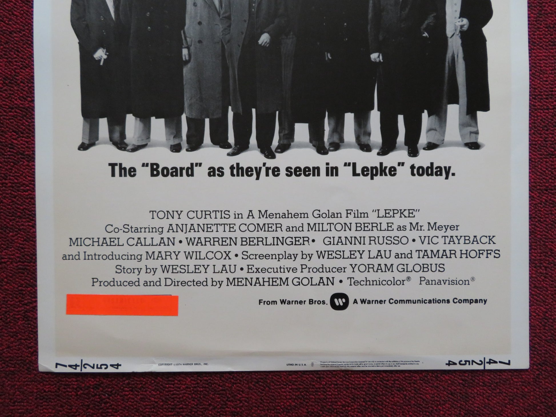 LEPKE US INSERT (14"x 36") POSTER TONY CURTIS ANJANETTE COMER 1974 - Rendezvous Cinema