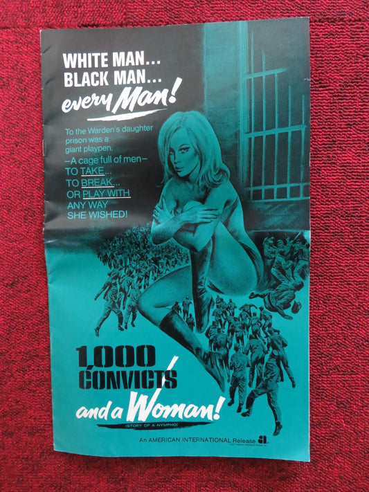 1000 CONVICTS AND A WOMAN - PRESSBOOK CUT AMERICAN INTERNATIONAL A HAY 1971